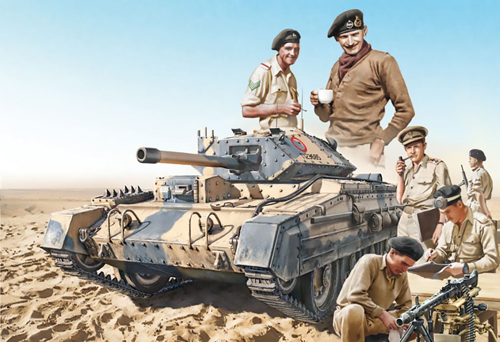 Italeri CRUSADER MK III WITH TANK CREW El Almn