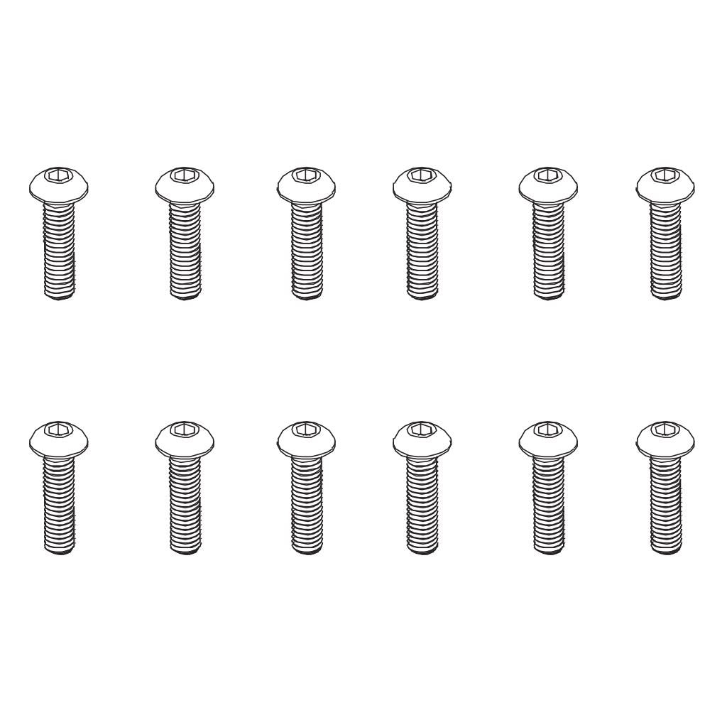 Pd Racing B Head Hex Screw Hm3*18   12Pcs
