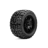 Pro-Line Jaeger Front/Rear Mt Tires Mtd 12Mm Black Split Six (2): Arr