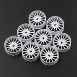 Yeah Racing Plastic Narrow Rim Set 8.5mm (Offset 0 +1 +2 +3) White For 1/28 AWD Mini-Z