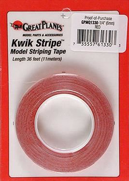 GPLANES Striping Tape Red 1/4" (6mm x 11m)