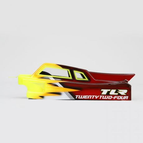 TLR Cab FWD Body & Wing Set, Clear,w/stickers: 22-4