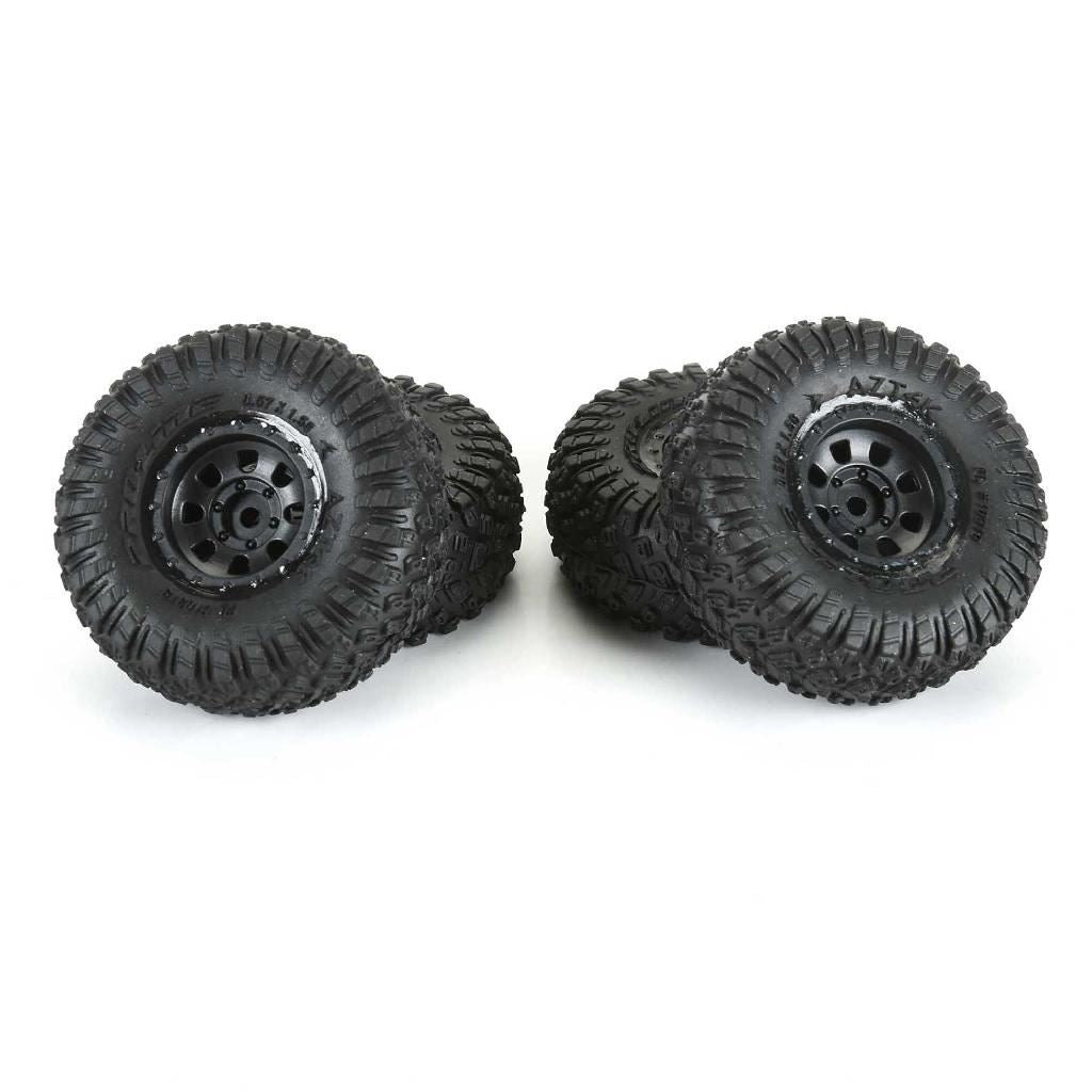 Pro-Line 1/30 Aztek Front/Rear Mounted Black Clobber (4) For Axial Sc