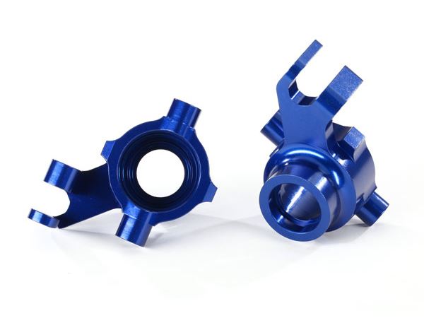 Traxxas Maxx Aluminium Steering Blocks (Anodized) Left and Right - Blue