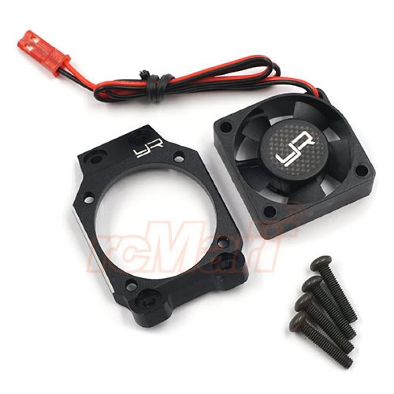 Yeah Racing Aluminum Motor Fan Mount Brace with YA-0180 Fan For Tamiya M08 Black