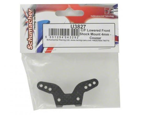 Schumacher Carbon Fibre Lowered Front Shock Mount 4mm - Cougar SV