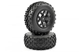 FASTRAX 1:10 SC ROCK BLOCK MTD 5-SPOKE BLACK (SLASH RR/BLITZ)