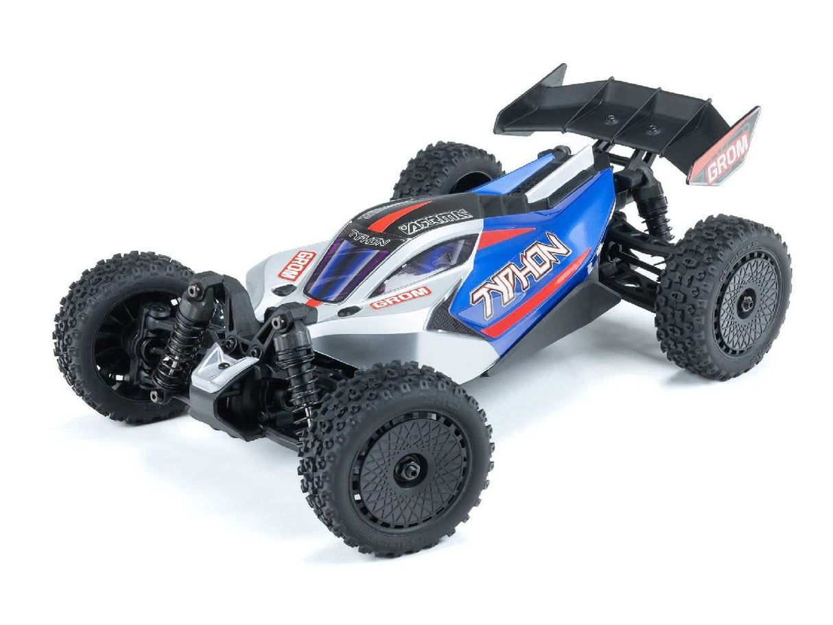 Arrma 1/18 Typhon GROM 4wd Smart RTR w/Lipo Batt/USB Chg Blue/Silv