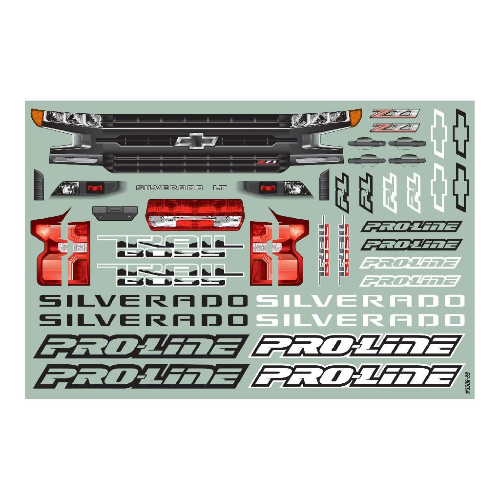 Proline 1/10 2019 Chevy Silverado Z71 Trail Boss Clear Body: Stamped