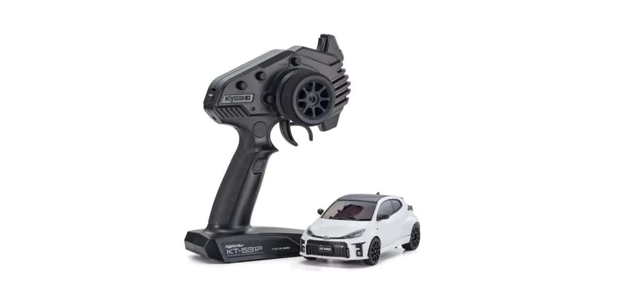 Kyosho Mini-Z Mr04 Rwd Toyota Yaris White (N-Hm/Kt531P) W/Gyro & Led