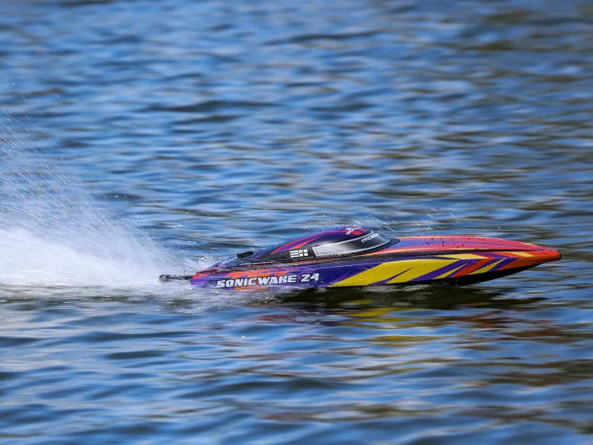 Proboat Sonicwake 24In Self-Righting Brushless Deep-V Rtr, Red