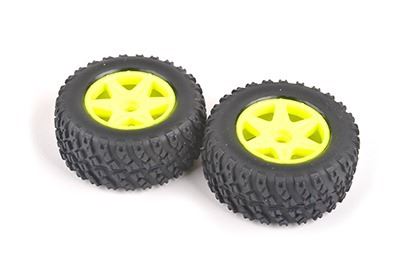 Core RC Spider Front Tyre & Wheel Set - Yellow