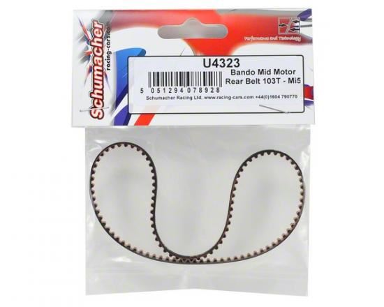 Schumacher Bando Mid Motor Rear Belt 103T - Mi5