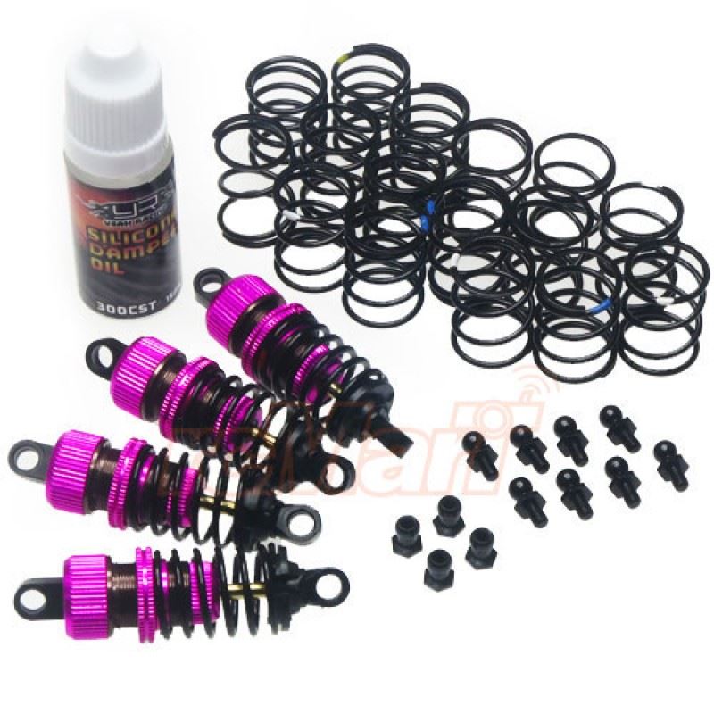 Yeah Racing Shock-Gear 55mm Damper Set for 1/10 RC Touring Car Pink