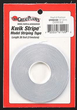 GPLANES Striping Tape Chrome Blue 1/8" (3mm x 11m)