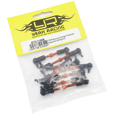 Yeah Racing 7075 Aluminum Orange Tie Rod Set 8pcs For HPI Sprint 2