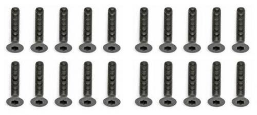 Team Associated M3 X 16mm Flat Head Hex Screws (10)