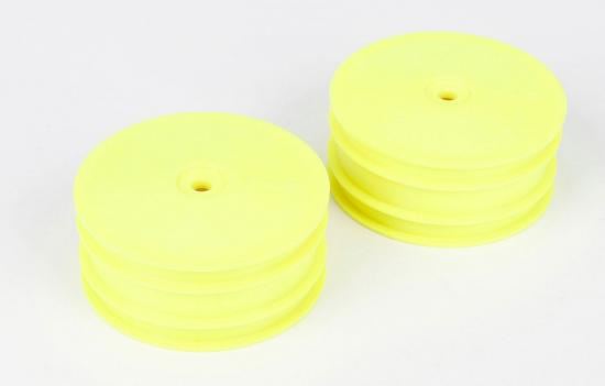 TLR Front Wheel, Yellow (2): 22-4