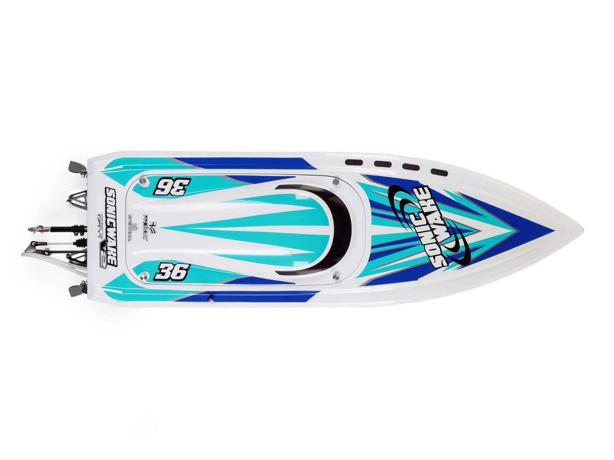 ProBoat Sonicwake 36in Self-Righting Brushless Deep-V RTR, White