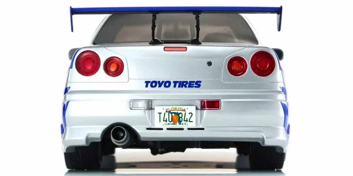 Kyosho 1:12 Resin Nissan Gt-R 2001 Fast & Furious Silver/Blue Stripes