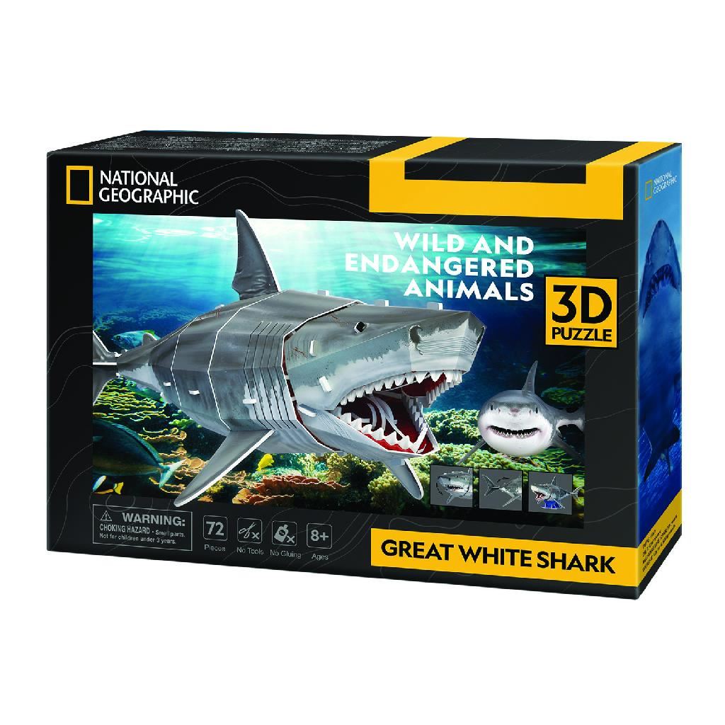 Cubicfun Great White Shark (72 Pieces)