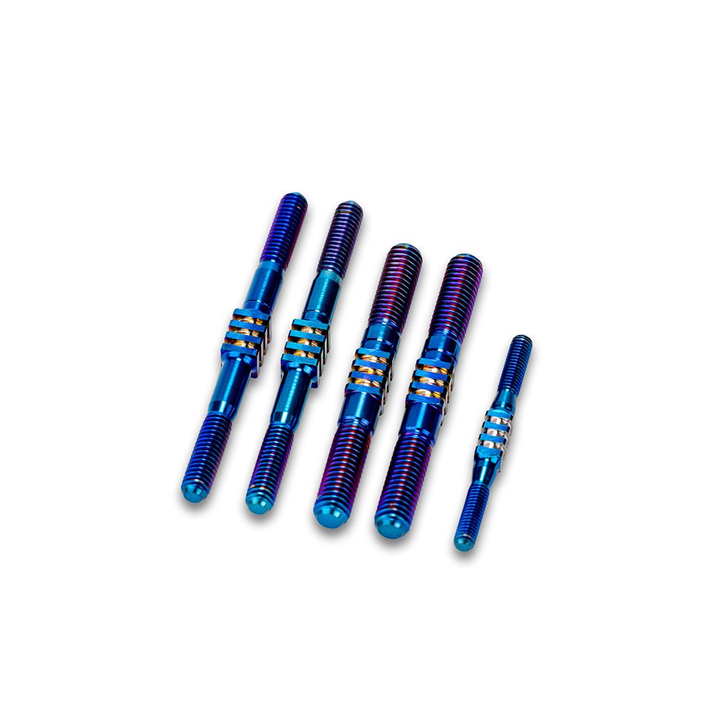 Mugen Mbx-8 Fin Titanium Turnbuckle Set - Blue 5Pc