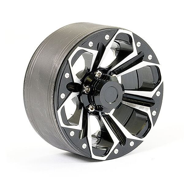 FASTRAX ALUMINUM BEADLOCK KYLO 1.9  WHEELS - BLACK (2PC)
