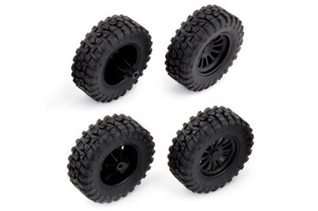 ASSOCIATED MT28 WHEELS & TYRES MOUNTED (F & R)