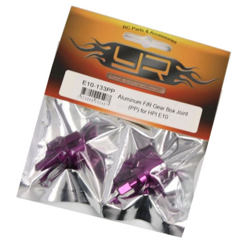 Yeah Racing Aluminum F/R Gear Box Joint (PP) for HPI E10