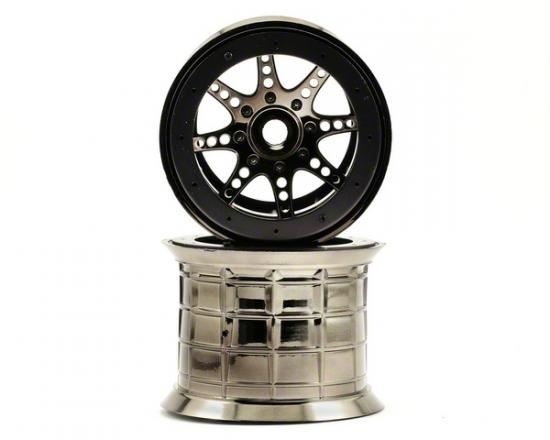 AXIAL Oversize Beadlock 8-Spk Blk Chrm (2)