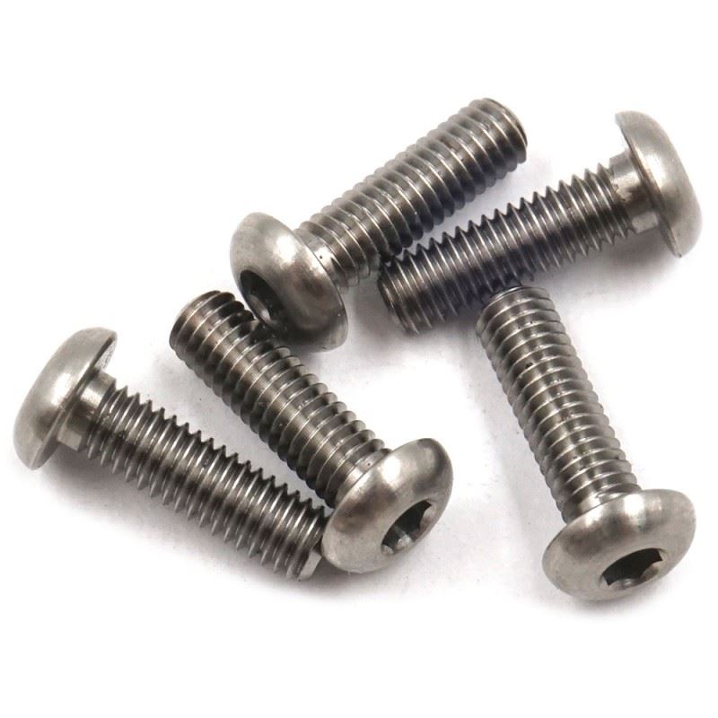 Yeah Racing Titanium TC4 M3x10mm High Precision Button Head Socket Screw 5 pcs
