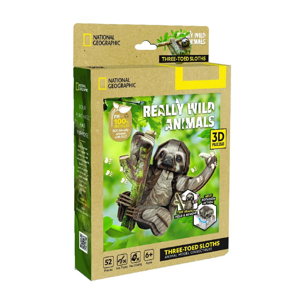 Cubicfun Three-Toed Sloth (52 Pieces)