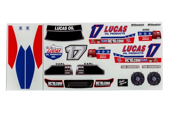 ASSOCIATED SC28 BODY CLEAR WITH LUCAS OIL DECALS