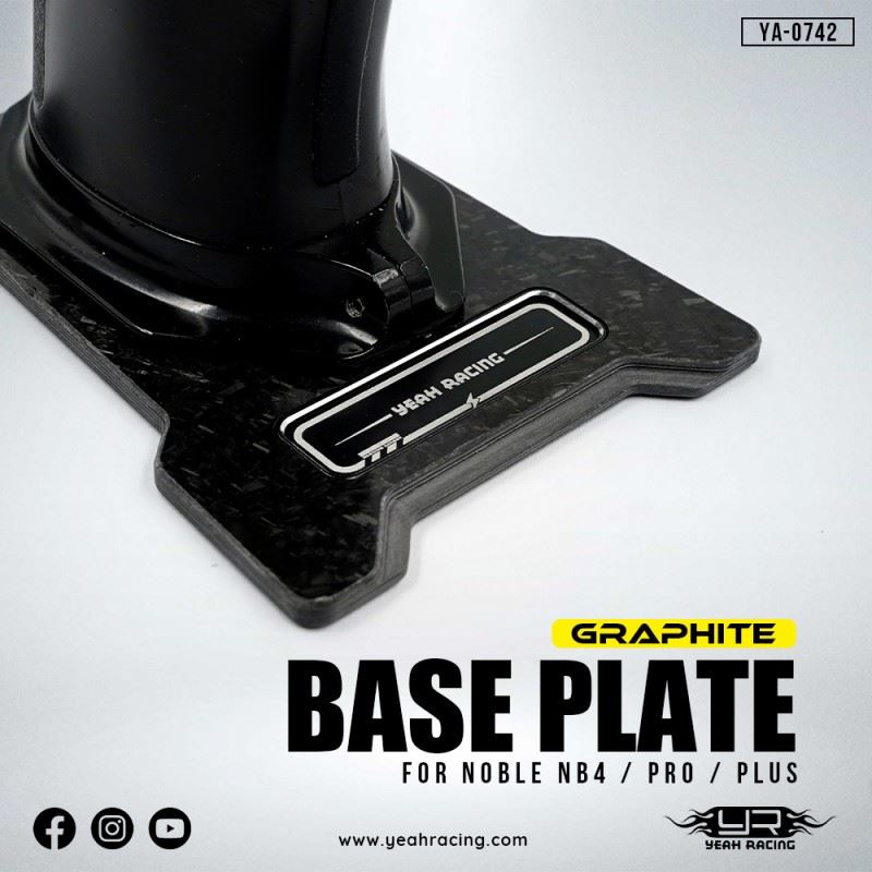 Yeah Racing Graphite Base Plate For Noble Nb4 / Pro / Plus