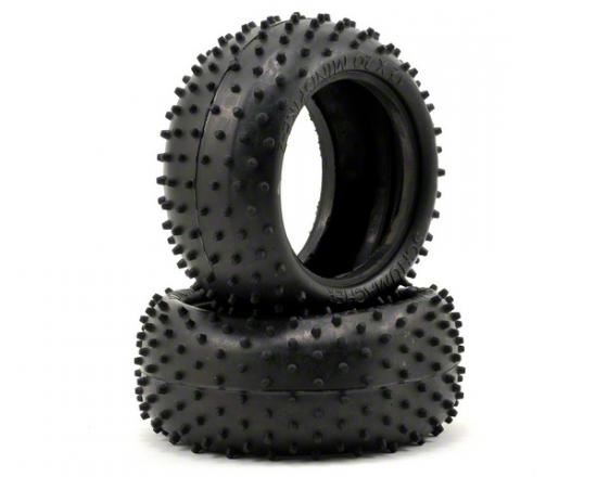 Schumacher Mini Spike 2 Rear Buggy Tyres - Silver - 1 Pair