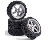 Carson 1:10 Wheel Set 5 spk. Rallye (4) silver