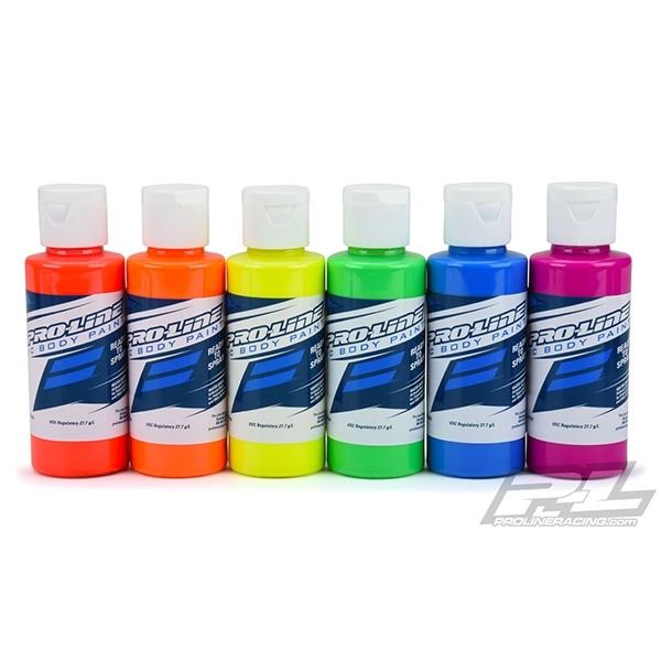 Proline Rc Body Paint Fluoro Red/Or/Yel/Green/Blue/Fuchsia