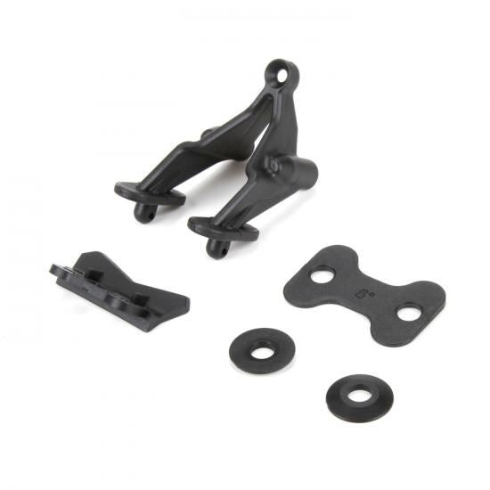 TLR Wing Stay Set, Rear Bumper: 22 3.0