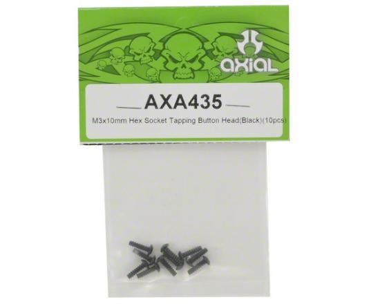 AXIAL Hex Tap Button Head M3x10mm Black (10)