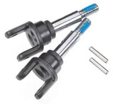 TRAXXAS Stub axles, front, heavy duty (2)/ yokes (2)/ pins (4)