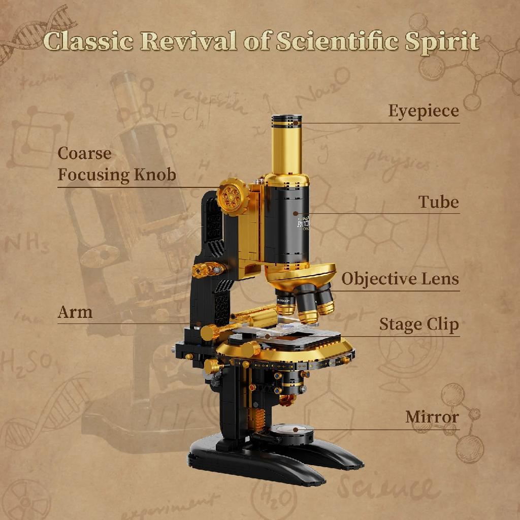 Pantasy Retro Microscope With Accessories Set - 1107 Pcs