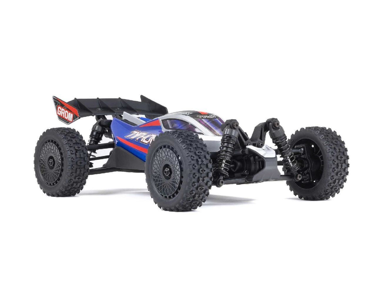 Arrma 1/18 Typhon GROM 4wd Smart RTR w/Lipo Batt/USB Chg Blue/Silv