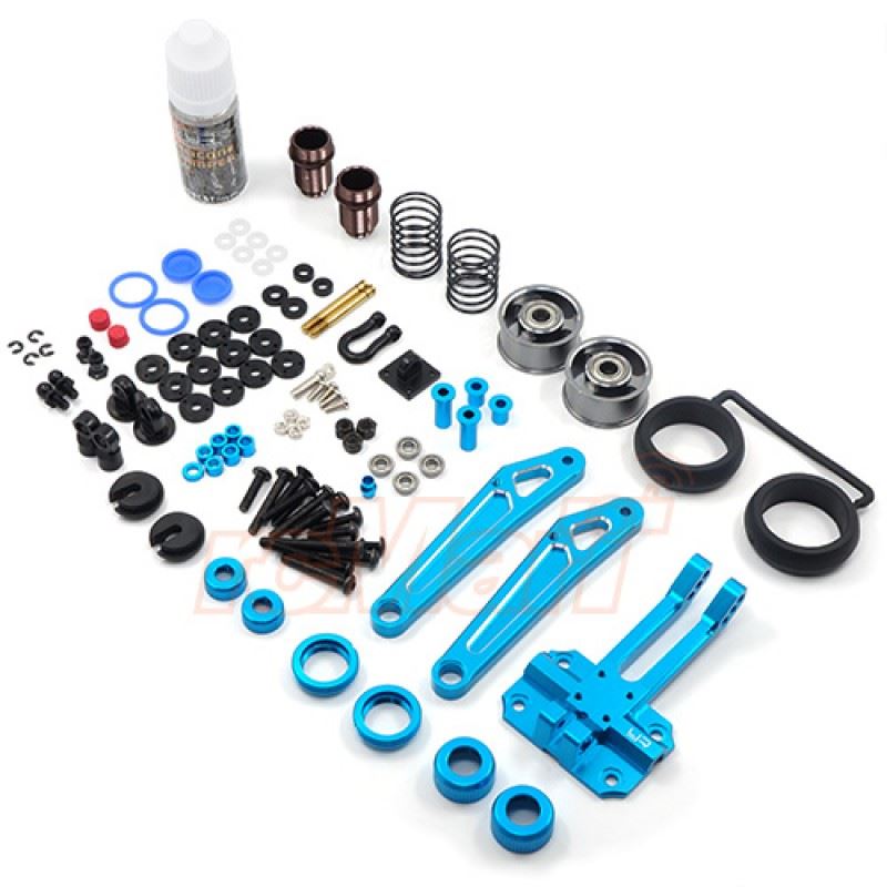 Yeah Racing Aluminum Shock Absorb Wheelie Bar w/ DSG Shock Gear Damper Set For Tamiya WR02 WR02G GF01