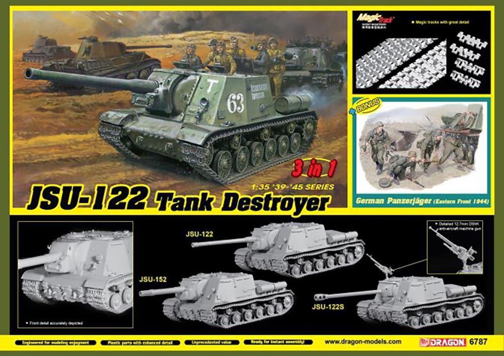 Dragon 1/35 Jsu-122 Vs Panzerjager (3 In 1)