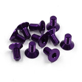 Yeah Racing Aluminum 7075 3X6Mm Hex Socket Flat Head Screws 10Pcs Purple