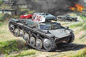 Zvesda 1/100 German Light Tank Snap Kit
