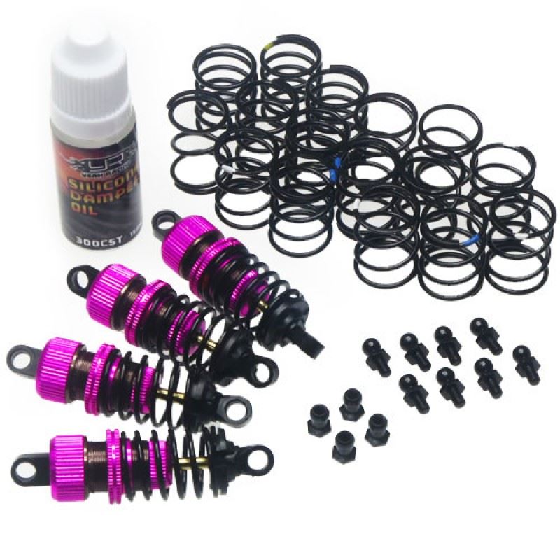 Yeah Racing Shock-Gear 55mm Damper Set for 1/10 RC Touring Car Pink