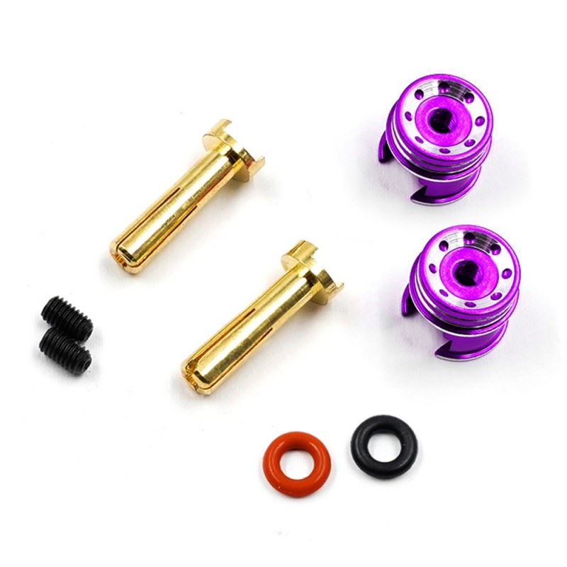 Yeah Racing Aluminum 4Mm Bullet Plug W/Grips