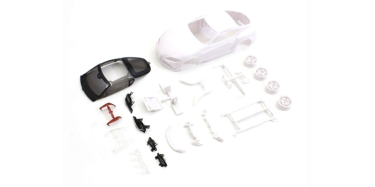 Bodyshell Toyota Gr Supra Trd Mini-Z + 4Wd Rims (White Body)