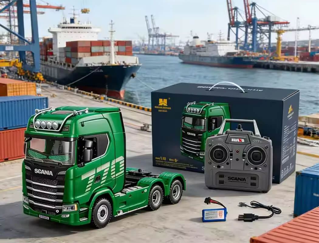 Huina Scania 770S Rc Truck Rtr Green (Eyes Compatible)